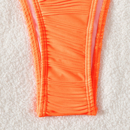 Billion Swimming 2024 European and American New Sexy Contrast Color Split Bikini Hard Bag Swimsuit Women's Strap Bikini Cross Border
