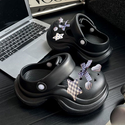 Thickened and Comfortable Princess Style High Heel Cave Shoes Explosive Vintage Office Wear-resistant Thickened Cute Slippers for Women