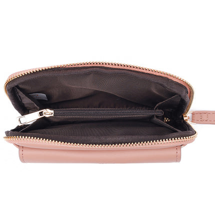 New Passbook Bag Sweet Girl Flower Flower Mini Coin Purse Large Capacity Leather Small Organ Women Wholesale