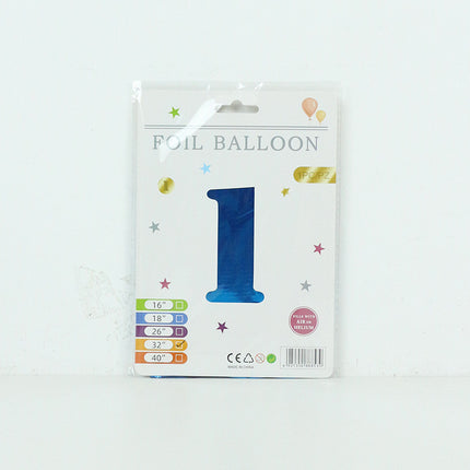 32 inch fine packaging digital aluminum foil balloon independent paper card packaging birthday party decoration floating air ball wholesale