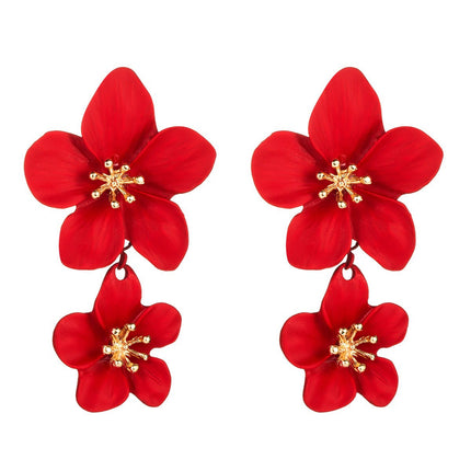 New Arrival All-Match Earrings Korean Style Geometric Flower Earrings Women's Ins Fashion European and American Earrings Jewelry earrings