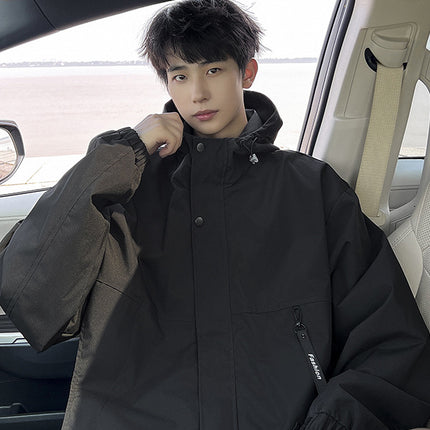 plus size Men's Windproof Waterproof Jacket Spring and Autumn Plus-sized high quality Jacket Korean Loose Casual Jacket