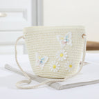 Double plate flower bag white