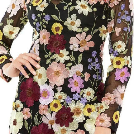 Gy24025 Stereo Flower Hip-Covering Sexy Dress European and American Cross-Border Exclusive Supply for Spring and Summer 2023 New Products