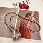 silver double chain]
