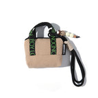 Light brown handbag + lanyard + pendant