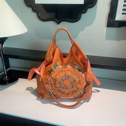 ball chain Japanese high quality eco-friendly shopping bag embroidered hand canvas bag nylon shopping bag