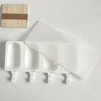 4 with oval ice cream-white-with cover and stick