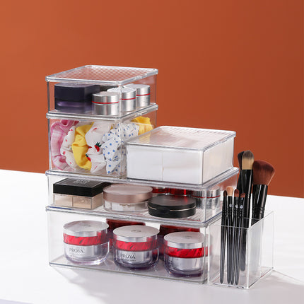 Desktop Storage Box Transparent Basket Dormitory Stationery Snacks Sundries Storage Box Cosmetic Mask Large Capacity Storage Rack