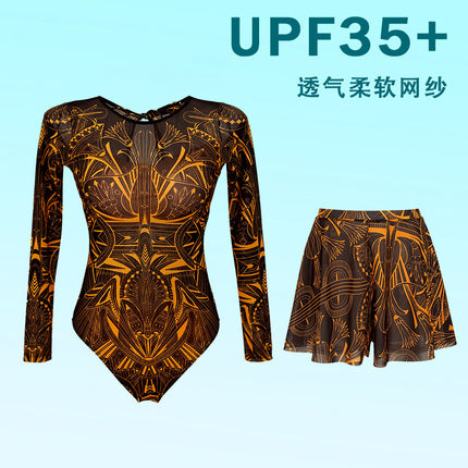 2025 European and American Cross-Border One-Piece Bikini Emuпальunnк Sun Protection Swimsuit Shorts Two-Piece Set