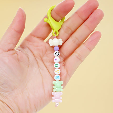 Factory direct supply handmade beaded mobile phone lanyard bluetooth speaker lanyard flashlight fan selfie stick U disk sling