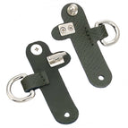 Forest green silver hook reinforced buckle