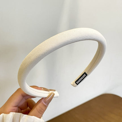 Woven Hair Band Mustard Green High-end Sense Summer Wide-brimmed Sponge Headband Headwear Twist Girl's Internet Celebrity Hair Card for Going Out