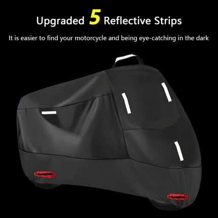 Cross-border 210D motorcycle dust cover Amazon rain-proof sun-proof snow-proof dust-proof reflective strip bicycle