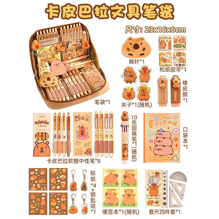 12-Layer Large-Capacity Pencil Bag Kapibara High-Looking Pencil Bag Cute Student Stationery Bag School Supplies Prizes