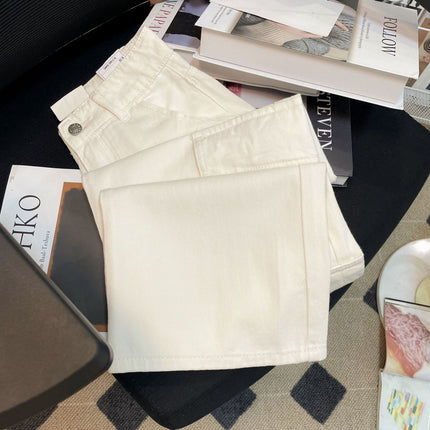 Commuter Outfit Mop Pants High Waist Work Jeans Fresh Women's Wear Slimming 2025 New Straight Leg Pants Slim Fit