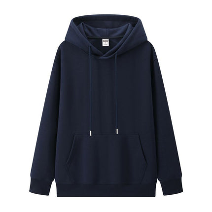 2025 Autumn/Winter M086 Trendy 350g Retro Cotton Loose Comfortable Warm Solid Color Pullover Hoodie