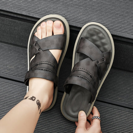 Men's Sandals Summer 2025 New Outer Wear Wear-Resistant Vietnamese Beach Slippers Sports Driving Sandals