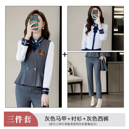 Kindergarten Teachers Garden Clothes Work Clothes Autumn and Winter New Kindergarten Teachers Vocational Middle School Students College Style suit Female dress