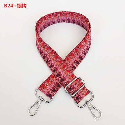 New Shoulder Strap Accessories Woven Strap for Women's Bags Wide Shoulder Strap Single Shoulder Crossbody Extended Strap Adjustable Bag Strap Embroidery Color Contrast
