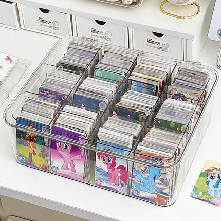Pony Polly Card Box Large Capacity Children's Small Card Pack Star-chasing Transparent Ultraman Card Storage Box