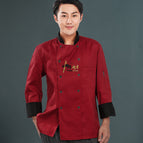 Long-sleeved maroon (single top) / M