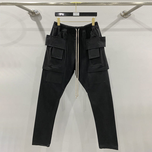 SUBHUMAN Men's European and American Complex Motorcycle Tooling Multi-Pocket Function Men's Pants Casual Pants