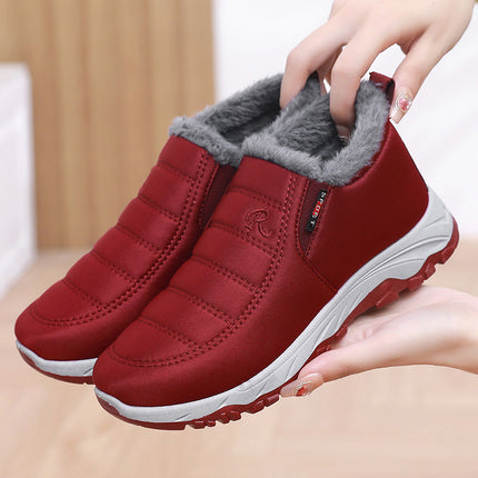 Middle-Aged and Elderly Cotton Shoes for Men and Women, Fleece-Lined Old Beijing Cloth Shoes, Thickened and Warm, Women's Low-Top Cold-Proof, Same Style as Export Models