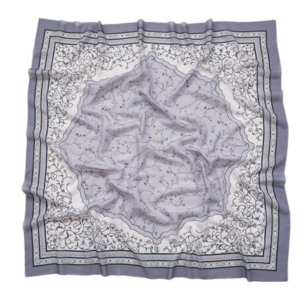 Cross-Border New Product Voile Print 110 Square Scarf Classic Lace Scarf Turban Malaysian Shawl