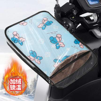 Electric Motorcycle Gloves, Winter Waterproof and Warm Handlebar Covers, Battery Car Tram Covers, Cycling Anti-Slip Cycling Covers