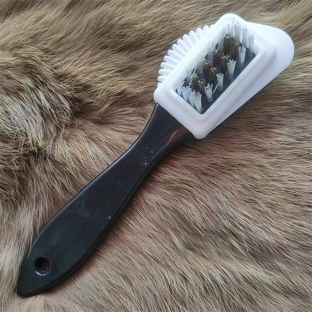 Flip fur pig peel cloth surface frosted anti-velvet leather cleaning steel metal cylinder brush eraser renovation care wholesale