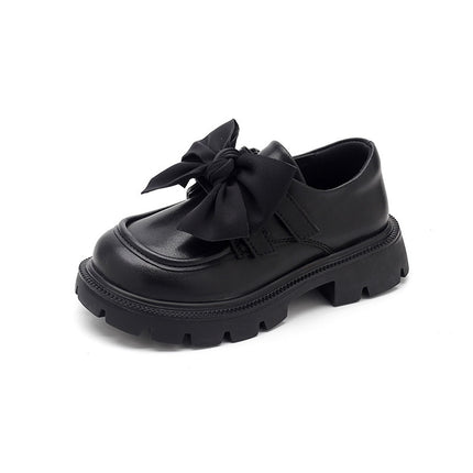 Girls Shoes Genuine Leather Children Princess Small Leather Shoes 2025 Spring and Autumn New Light Soft Sole British Style Black Single Shoes