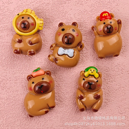 Internet Red Explosions Kapibala Cream Glue Resin DIY Jewelry Accessories Refrigerator Stickers Hair Accessories Patch Handmade Materials