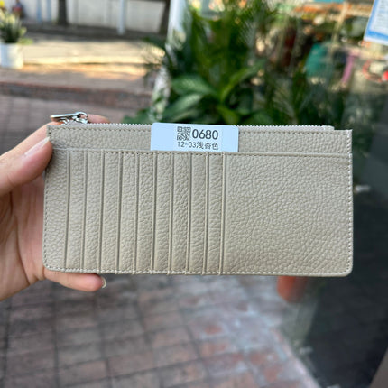 Women's Genuine Leather Fashion Long Zipper Mobile Phone Wallet High-grade Cowhide Men's Large Capacity Card Bag Two-in-One in stock