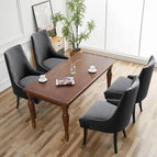 Dark gray / Lingge 06 small armrest chair cover