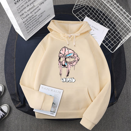 [Cross-border European Code] Mf Doom hoodies women Kawaii Fleece 90s Hoodie