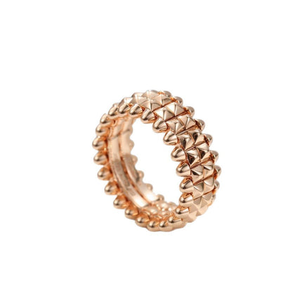 Classic Wide Rivet Ring, Fashionable and Luxurious V Gold Version, Non-Fading Couple's High-End Ring