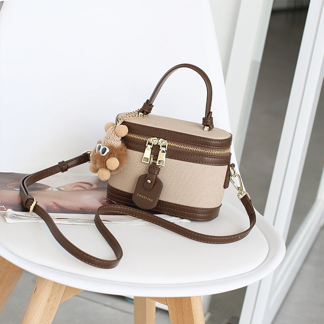 Advanced Texture Bag 2025 New Niche Design Makeup Box Bag Crosbody Portable Bucket Bag Without Pendant