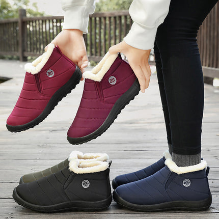 Cotton Shoes Winter 2026 New Foreign Trade Model Women's Fleece-Lined Warm Shoes for Parents Polyurethane Casual Cotton Boots Cross-Border Snow Boots