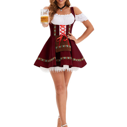 2024 European and American New German Beer Festival Girl Maid dress Stage Ball Performance Dress Carnival