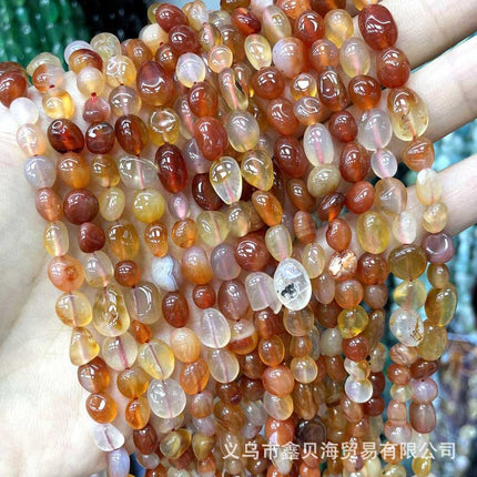 8-10mm natural stone loose beads amethyst agate straight hole gravel diy jewelry accessories amorphous beads