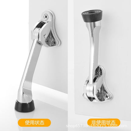 Zinc alloy door locator casual stop pedal door top rubber movable stop pendulum door stop door touch door stop Horseshoe