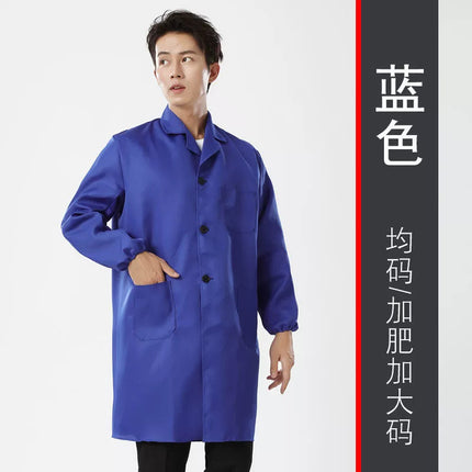 Blue coat overalls printing and handling labor protection clothing embroidery long sleeve dust-proof clothing tooling wholesale factory overalls printing