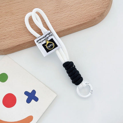 Ins Nylon Braided Rope Keychain Phone Lanyard Pendant DIY Bag Accessory Braided Versatile Portable Accessory