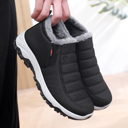 Middle-Aged and Elderly Cotton Shoes for Men and Women, Fleece-Lined Old Beijing Cloth Shoes, Thickened and Warm, Women's Low-Top Cold-Proof, Same Style as Export Models