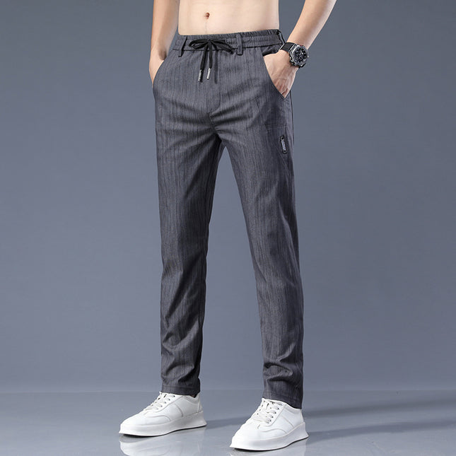 Ice Silk Jeans Men's 2025 New Spring and Summer Thin Tencel Loose Straight Men's Casual Sports Long Pants