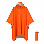 Silver-coated cloak raincoat-orange