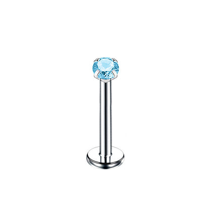 G23 titanium alloy pin claw with zircon wireless pin bar ear bone nail perforated nose nail G23 pin lip nail wholesale
