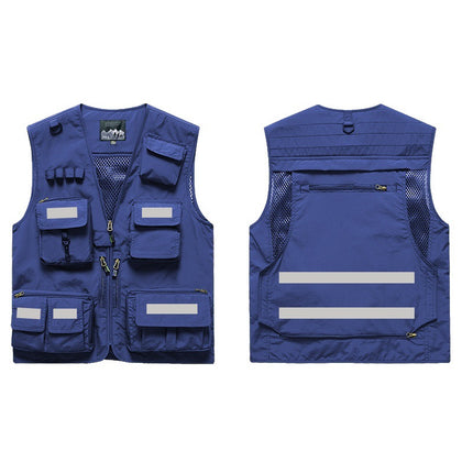 Vest Custom Printing LOGO Outdoor Mountaineering Camping Function Luya Multifunctional Summer Tooling Photography Vest