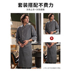 Grey Top Long Sleeve Grey TAL2003 Long Apron / M